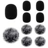 10pcs Lavalier Mic Furry Muffs Foam Windscreens Mini Microphone Universal Fit Wind Noise Reduction Accessory Kit
