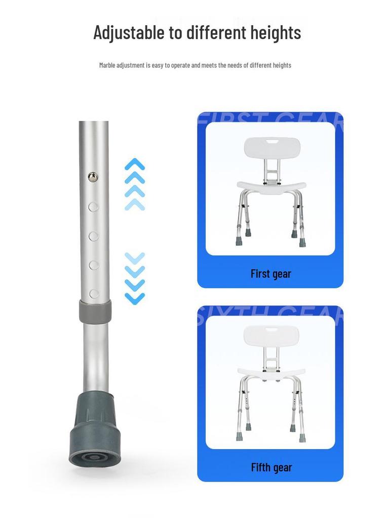 Foldable Non-Slip Bath Stool with Backrest for Elderly, Pregnant, or Shower Use.