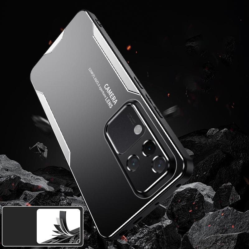 For Vivo S18 Pro 5G Mobile Phone Case Shockproof Aluminum Alloy+PC+TPU Phone Shell