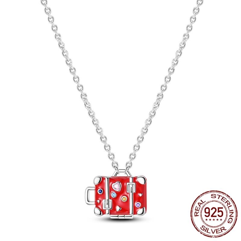 MULA Hote Heart Pendant Necklace 925 Silver Snake Neck Necklace Original Bracelet DIY Jewelry Fashion Luxury Women