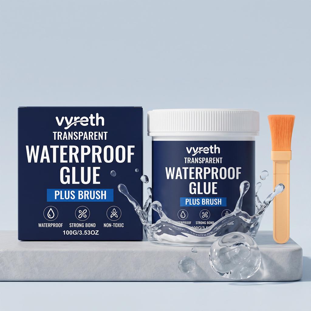 Vyreth Transparenter Wasserdichter Dichtstoff für Küche Badezimmer Fenster Außenwand Riss Leck Reparatur