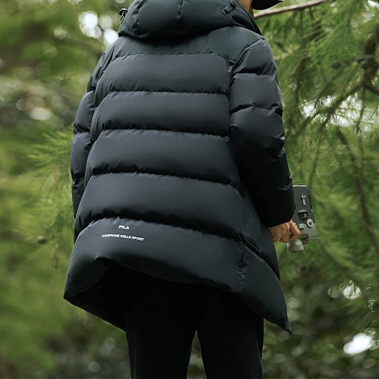 New FILA Down Jacket Men's Jet Black F11M248903F-BK