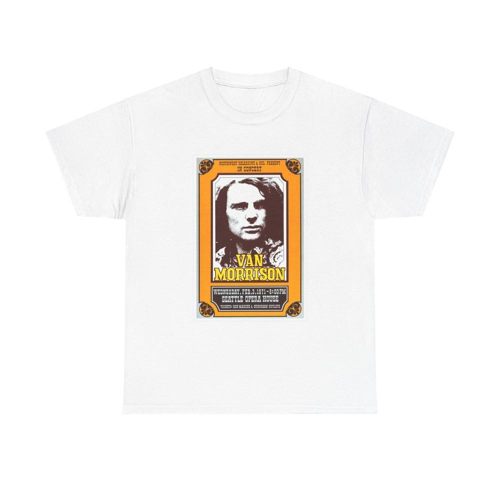 Van Morrison Tshirt Vintage Poster retro band faded Unisex Heavy Cotton Tee Unisex T-Shirt XXL