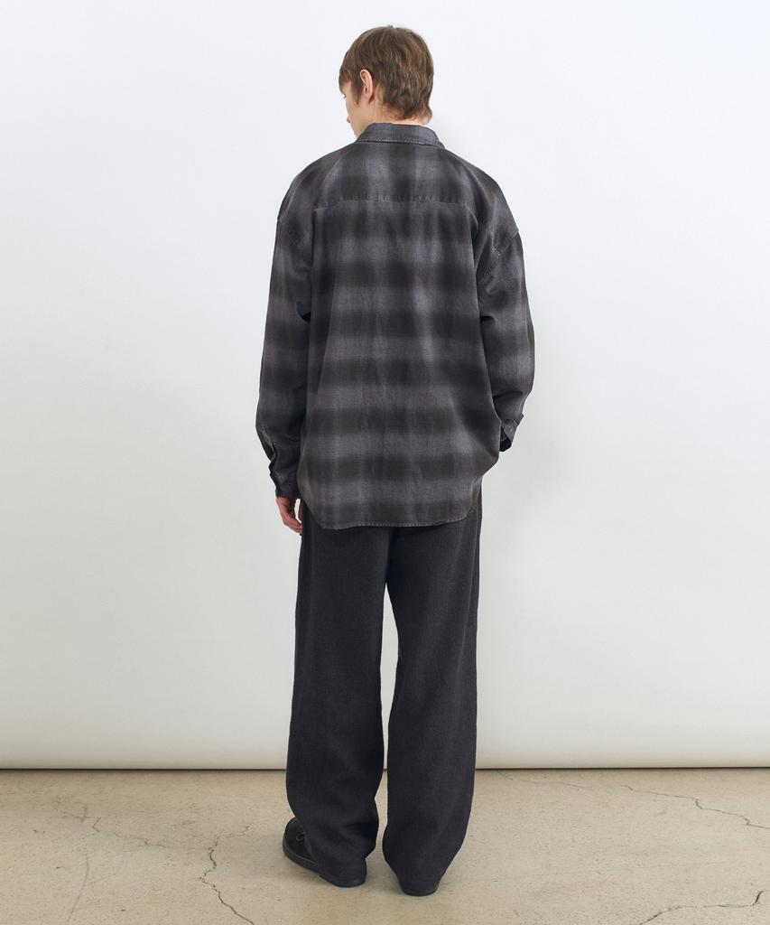 INSILENCE Linen Belted Fatigue Pants Mud Black
