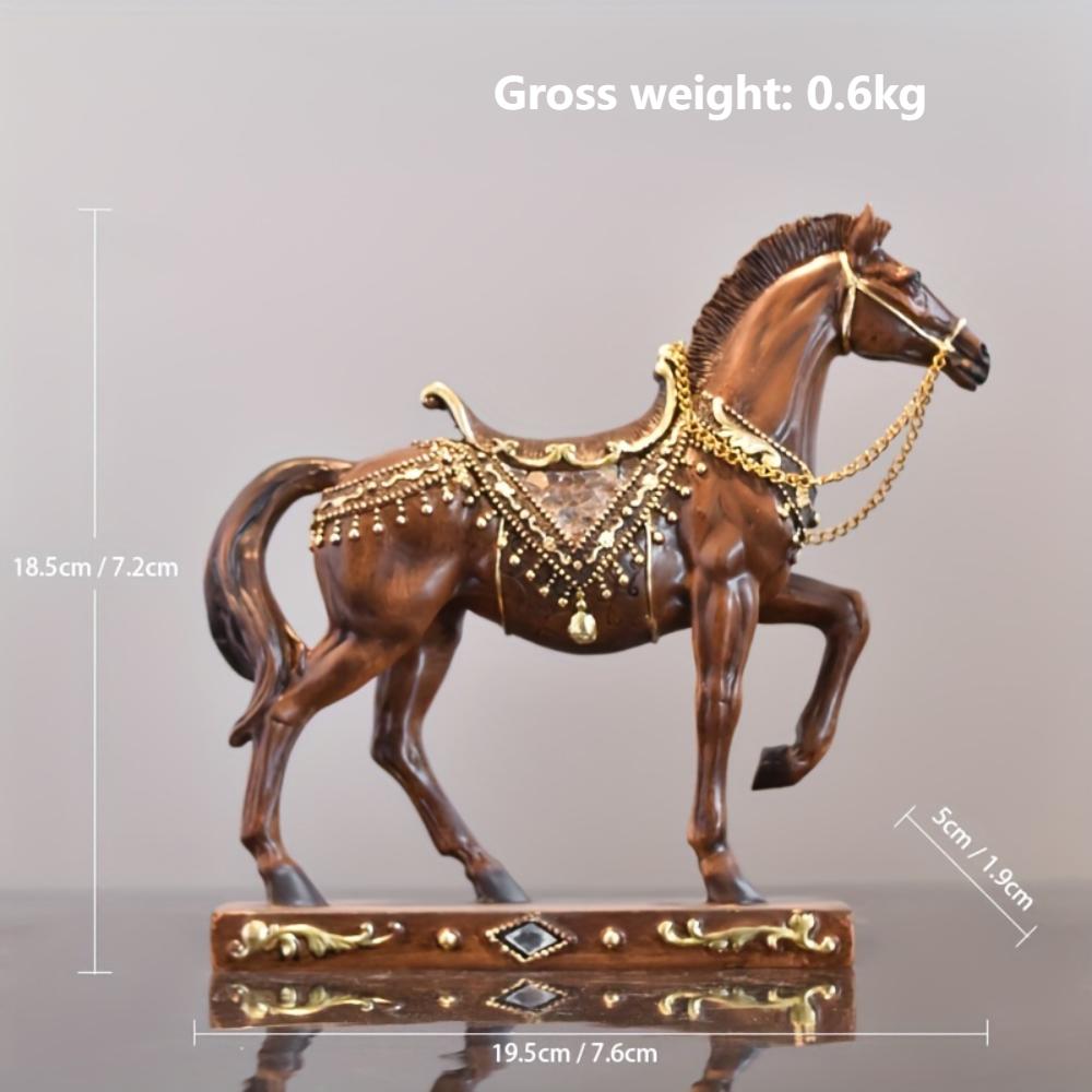 Statua Ornamento Cavallo in Resina Moderna Creativa, Scultura Animale Simulazione, Decorazione per la Casa per Soggiorno Ufficio, Regalo per Laurea Vacanze per Amici