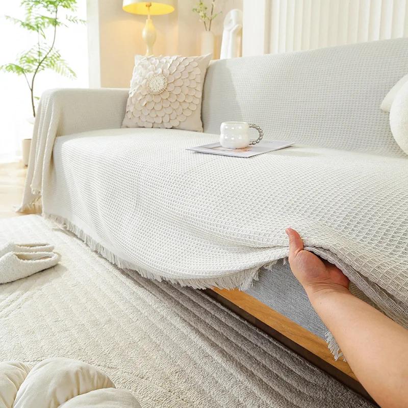Simple Solid Color Ins Wind Sofa Cover Cloth Four Seasons Universal Sofa Towel Full Cover Universal All-inclusive Sofa Cover
