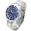 Daniel Muller DM-2018BL All Stainless Steel Diver's Watch, Water Resistant to 10 ATM, Blue