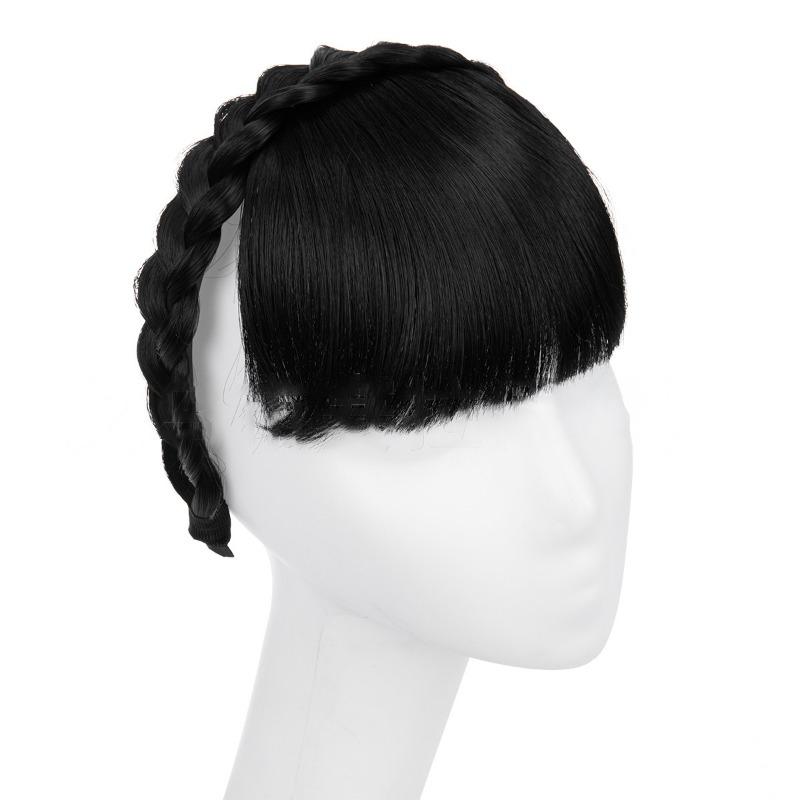 Ladies Wigs Bangs Headbands One-piece Covering White Invisible Seamless Wig Piece Top of the Head Reissue