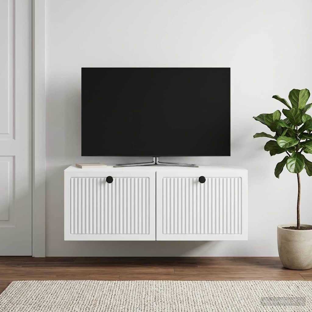 Wall Mounted TV Cabinet White 78.5 x 41 x 30 cm Particleboard