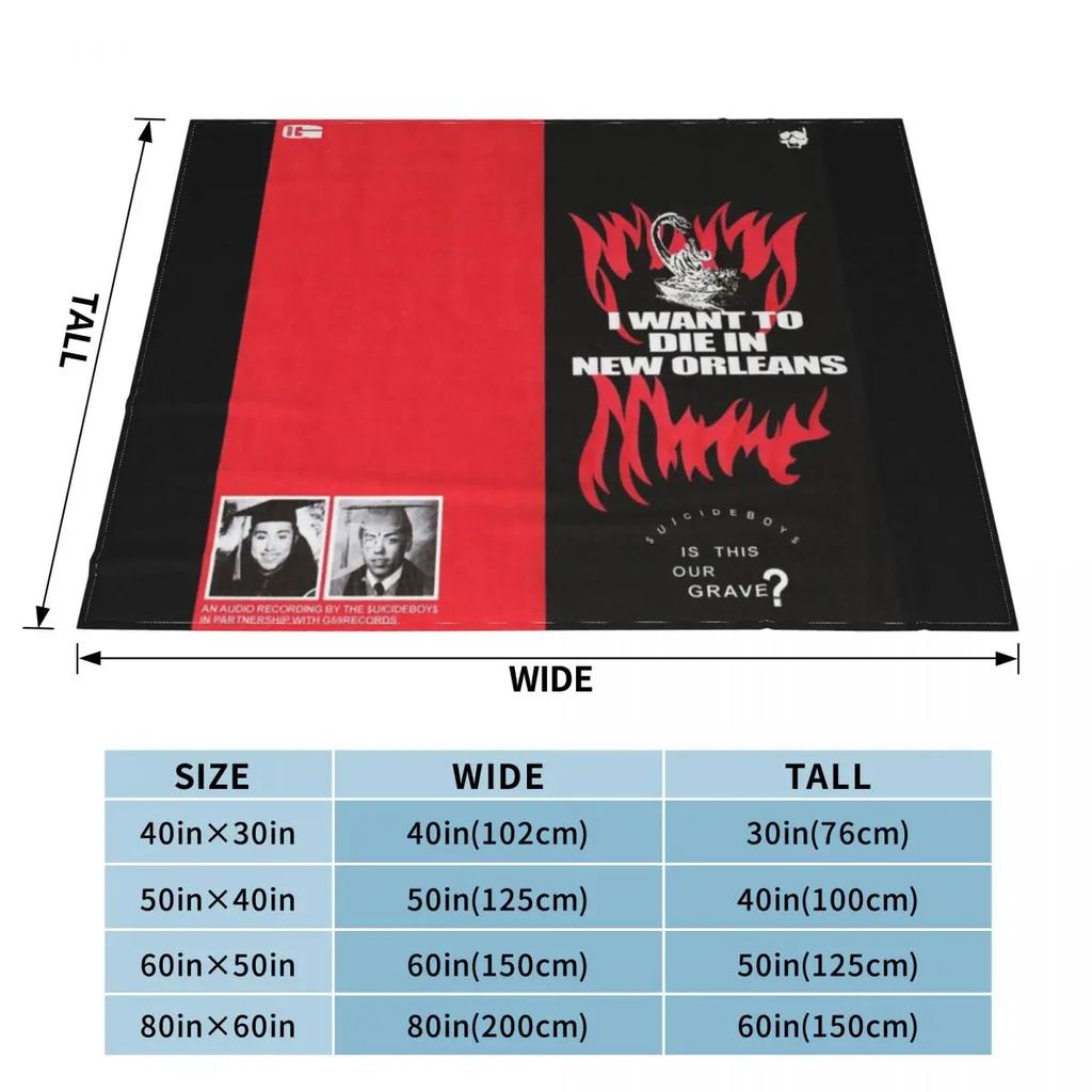 I want to die in new orleans Throw Blanket Hairy Blanket Thermal Blanket Sleeping Bag Blanket Blankets For Baby