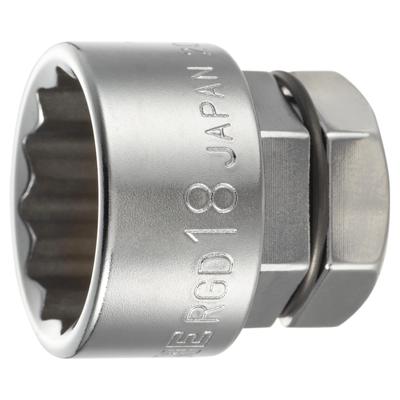 TONE Socket Box Width Across Flats 18mm (for 12-sided Wrench) HPRGD-18
