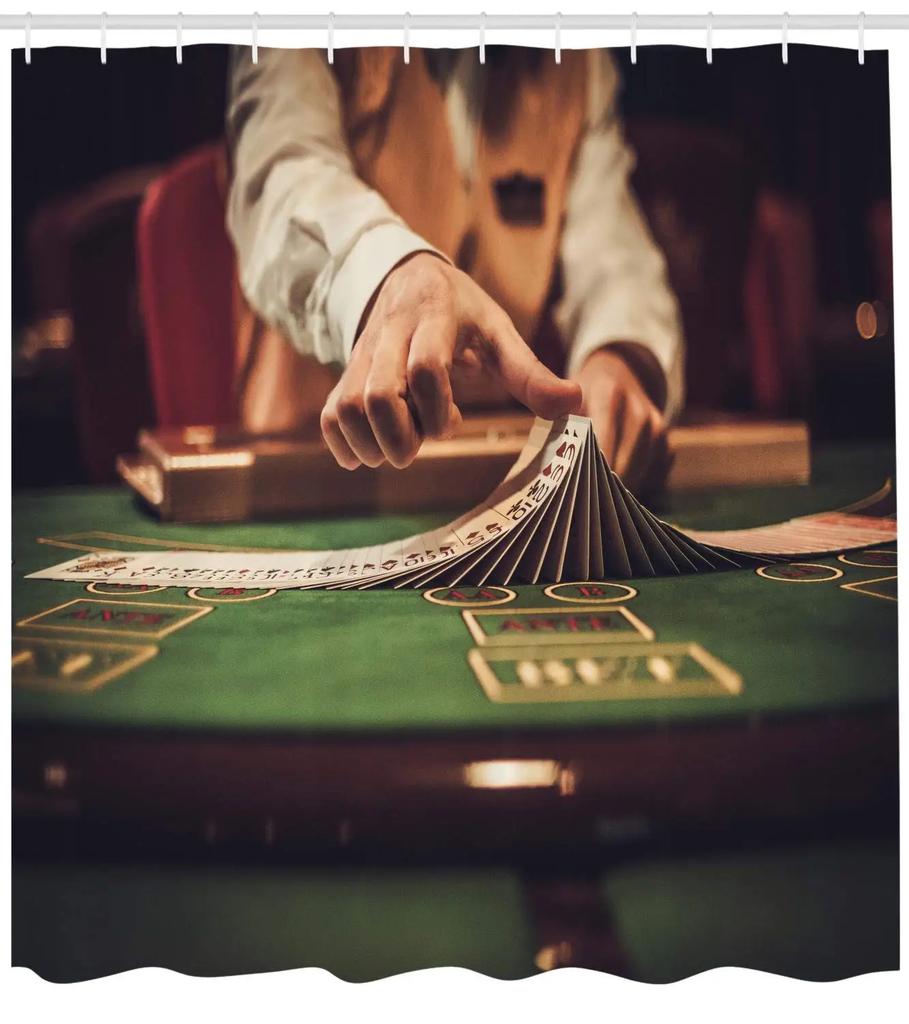 Pokerové vodotěsné sprchové závěsy Látka do koupelny Sprchový závěs Hrací karty Hotel Domov Kolej Vany Závěsy Dekorace