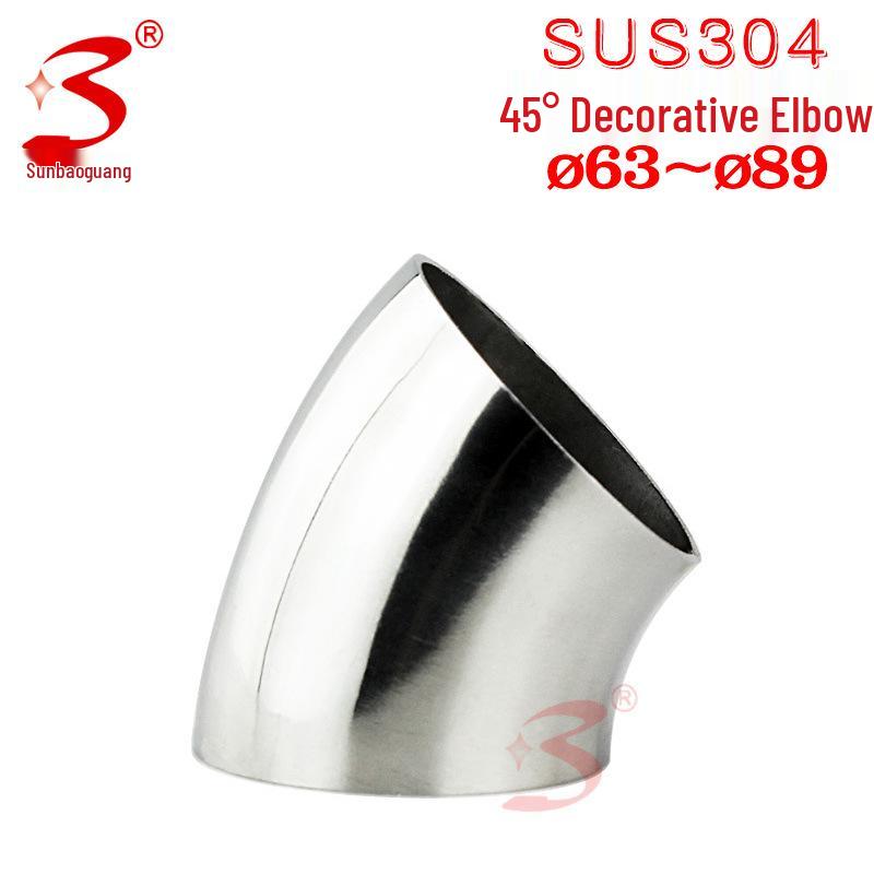 Gomito Decorativo in Acciaio Inossidabile 304 a 45° con Diametro 63/63.5/76/89 mm per Saldatura