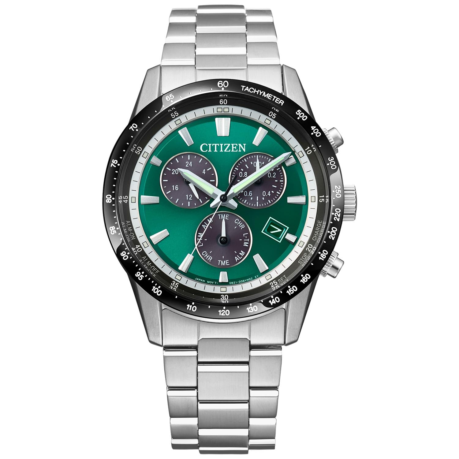 

Photovoltaic Chronograph Waterproof Green Silver [Citizen] Eco-Drive BL5614-59W Men s срібний