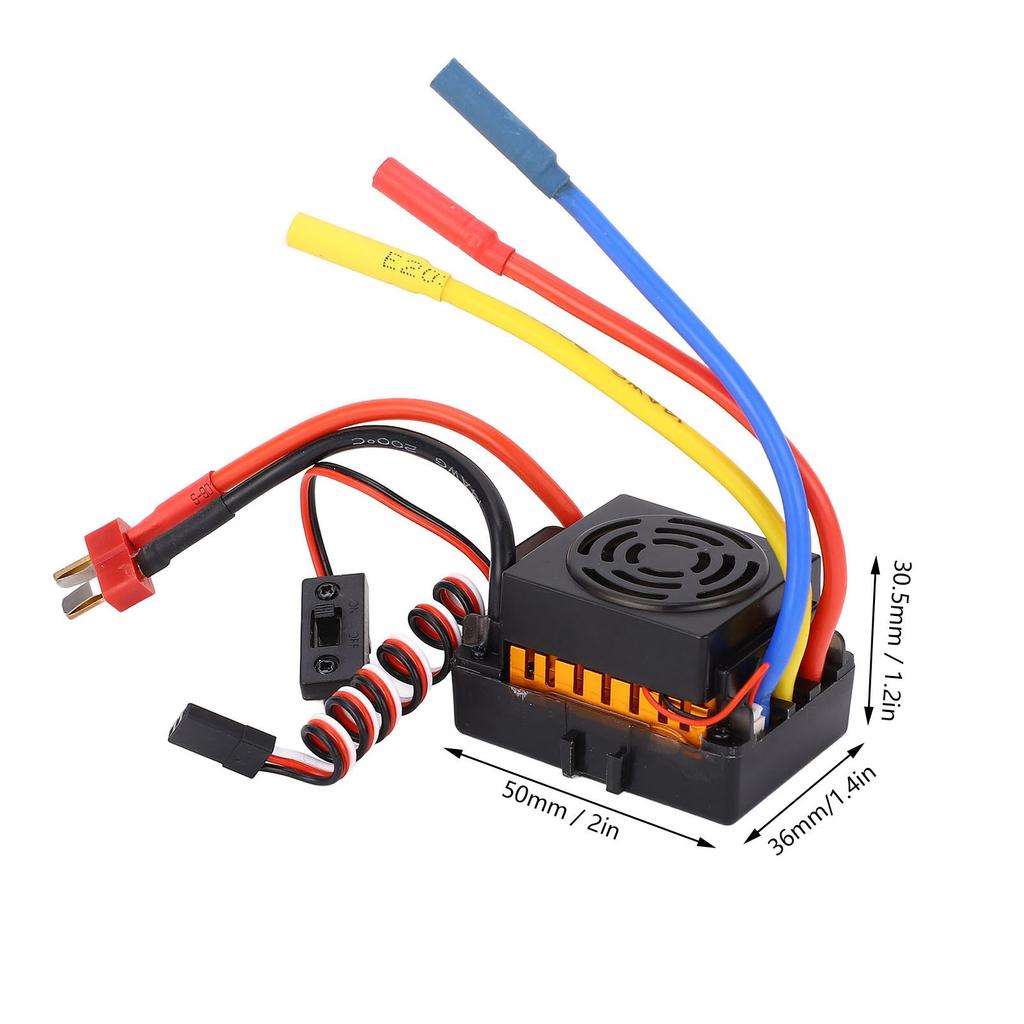 60A Brushless ESC with 5.8V 3A BEC Output Waterproof Electronic Speed Controller for 1/10 RC Car Boat