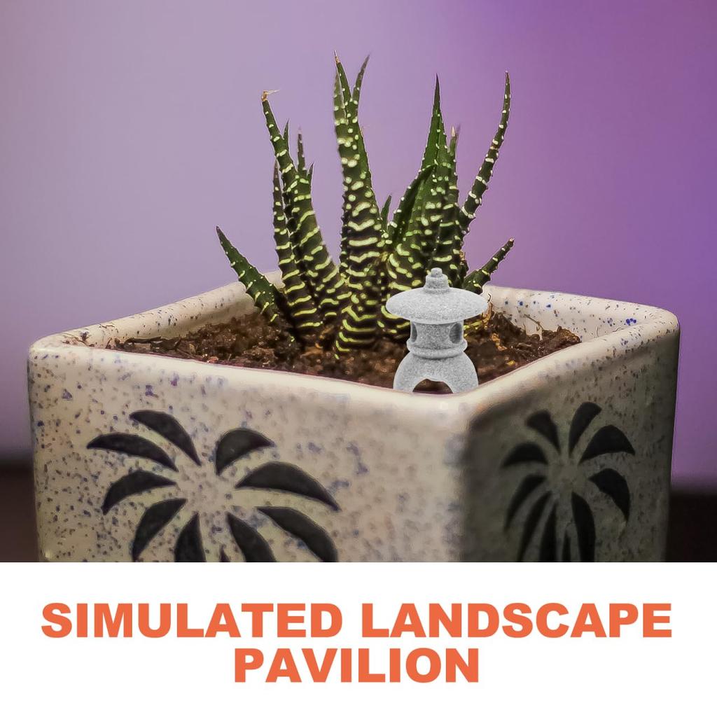 YARDWE Cobblestone Miniature Pagoda Set of Imitation Pavilion Aquarium Lightweight Bonsai Garden Ornaments Statues, 5, Statues, Decor, Figurines,