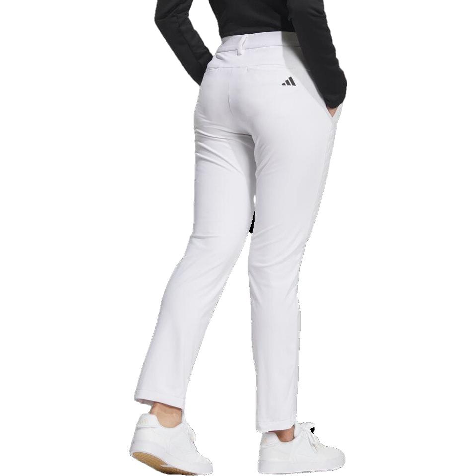 adidas Solid Color High Waist Slim Fit Casual Pants Women Bottoms White HY0864