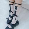 Bent-tie knee socks 2 colors