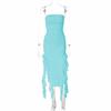 Fashion Style Women's Clothing 2024 Summer New Fashion Sexy Stylish Wrapped Chest Irregular Dress