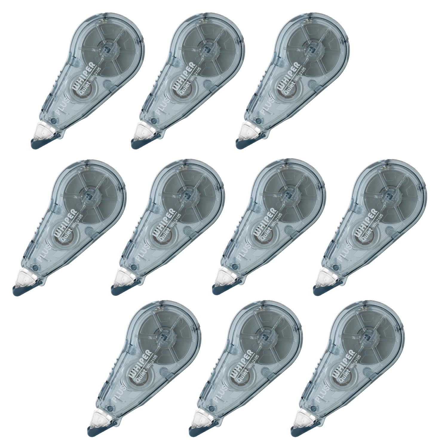 

Plus Whiper Quiet Correction 5mm Set of x 10 Tape, Wide, 10, Navy, WH-2105, 52-841