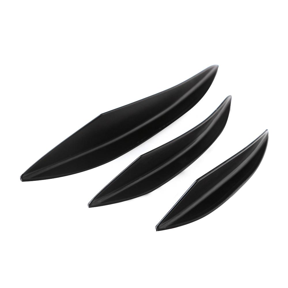 

Universal Car Body Kits Front Bumper Fin Splitter Spoiler Canard Valence Paste Type for Repair Maintenance Decoration чёрный