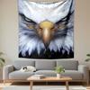 Bald Eagle Close Up Intense Stare Wall Tapestry Patriotic American Bird Decor for Man Cave Living Room