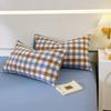 Cotton 2pcs Pillowcases Home Bedding Decorative Grid stripe Series Pillow Cover Wedding Super Soft Pillow Case