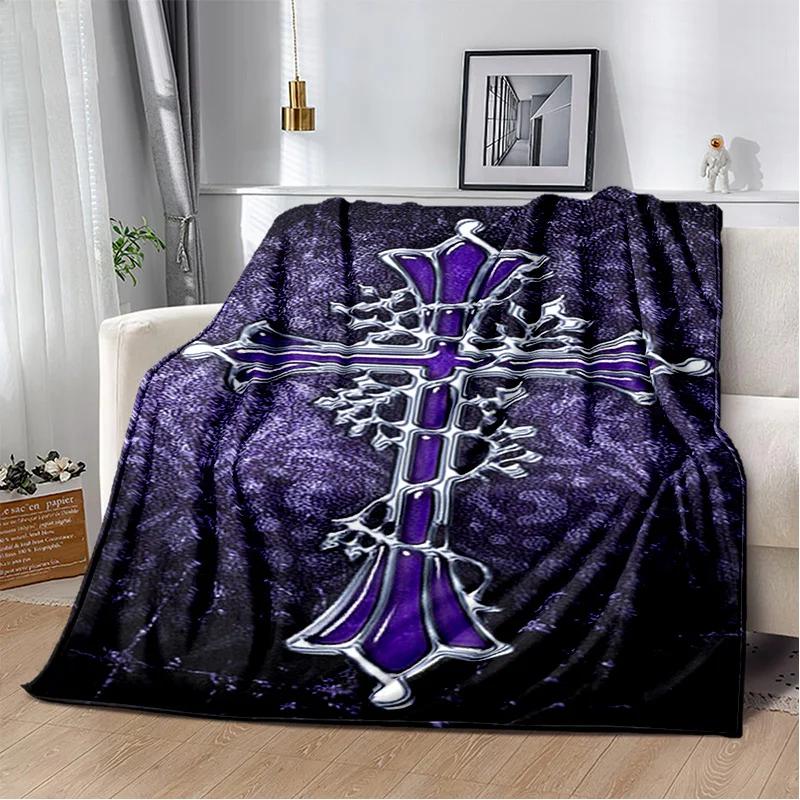 Holy Bible Cross Jesus Pray Soft Plush Blanket,Flannel Blanket Throw Blanket for Living Room Bedroom Bed Sofa Picnic Cover Kids