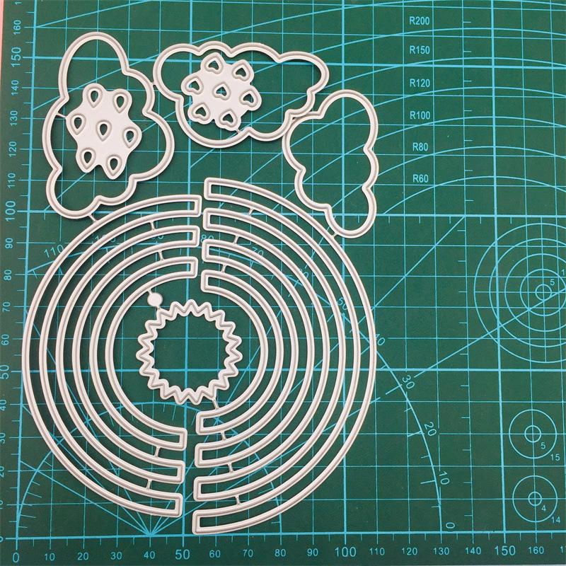 Frumoși curcubeu și nori metal șablon gofrare tăiere matrițe pentru bricolaj Scrapbooking hârtie card gaufrare decor artizanat