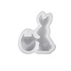 Easter Long-eared Rabbit Egg Candle Holder Mold Cement Plaster Rabbit Love Egg Candle Holder Silicone Mold