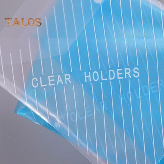 20Pcs Document Bag A4 Size Plastic Wrap Waterproof File Folders Translucent Snap Button Bright Color Scratch-resistant File Organizers