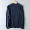 Men's Export Surplus Washed Cotton Non-Feeling-Printed American-Style Casual Early Autumn Long-Sleeve Crew Neck T-Shirt