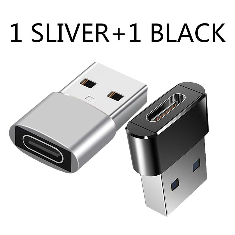 NNBILI 2Pcs USB To Type C OTG Adapter USB USB-A Male To USB Type-C Female Converter For Macbook Samsung S20 USB C OTG Connector 3