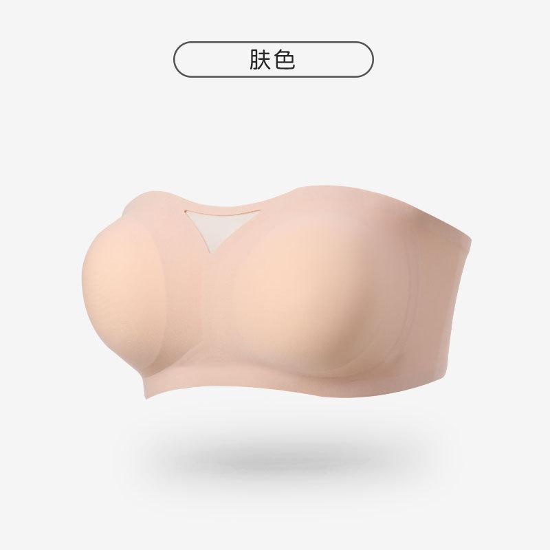 Strapless Invisible Push Up Seamless Non Slip Bandeau Wireless Bra For Small Chest