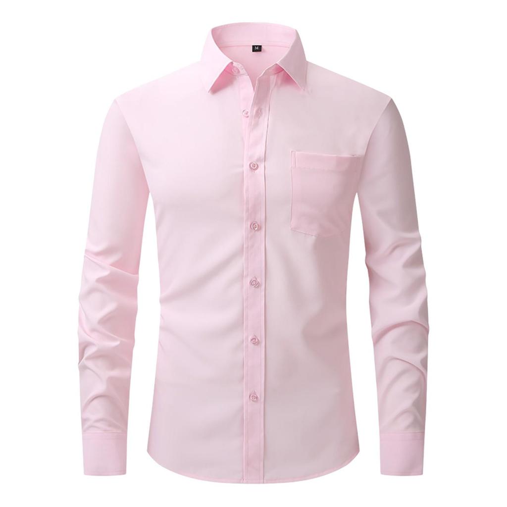 Vierseitiges Stretch-Hemd für Herren, Business-Casual-Langarmshirt