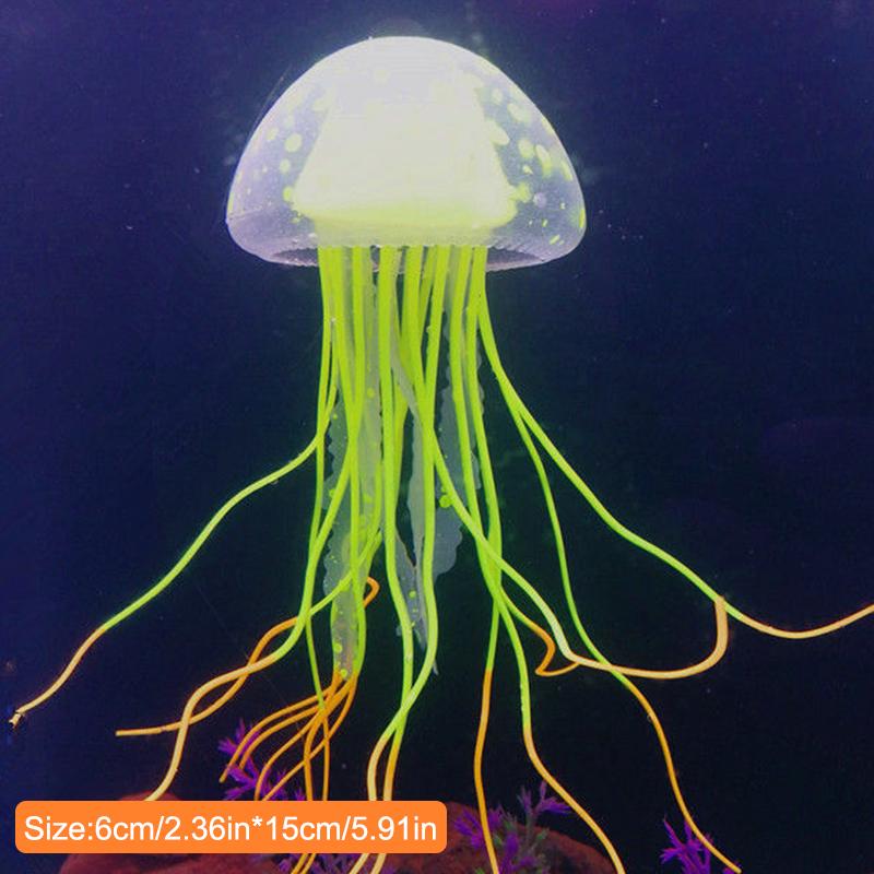 Fish Tank Decorations Artificial Glowing Moon Jellyfish  Fish Tank Ornaments
