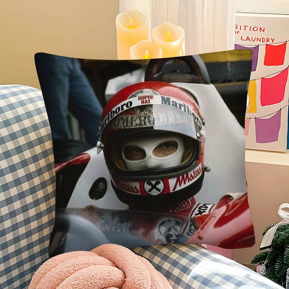 1Pc N-Niki Lo-Lauda Pillow Case Fashion Square Pillowcase Bedroom Sofa Room Ins Decoration Leisure