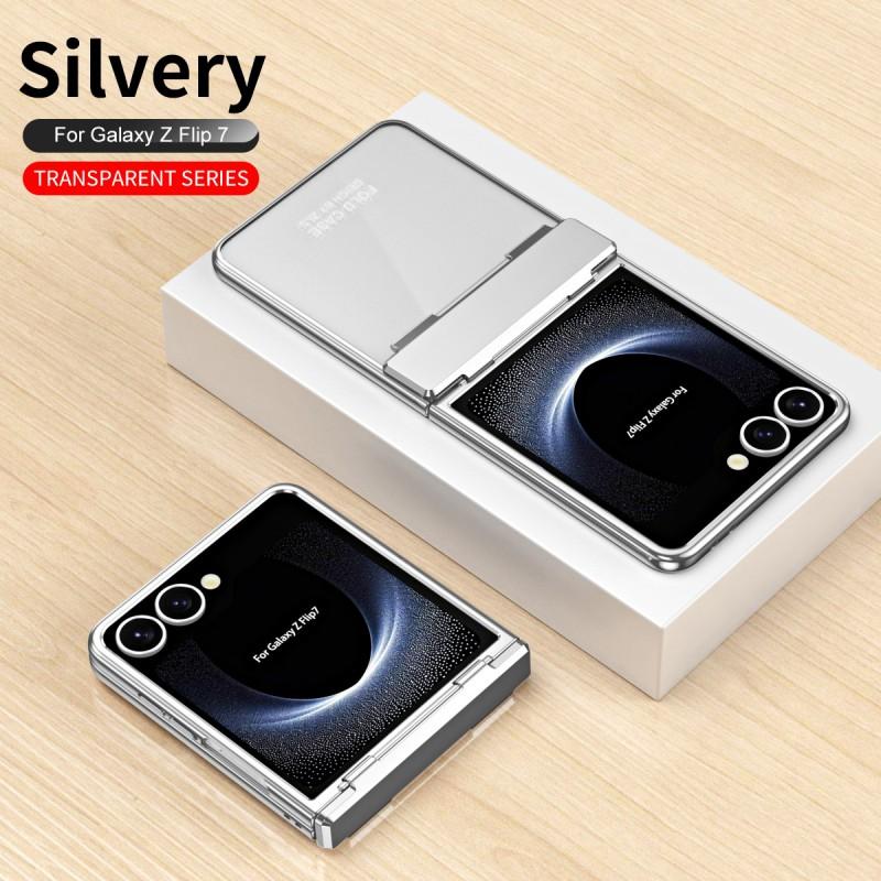 Transparent Electroplated Full-Body Protective Case Galaxy Z Flip 8 7 6 5 4 3 With Hinge Coverage