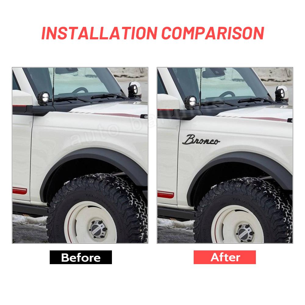 Bronco Decals Emblems 3D Nameplate Car Decal Logo Letter Sticker for Ford Bronco Sport 2022   4-Door