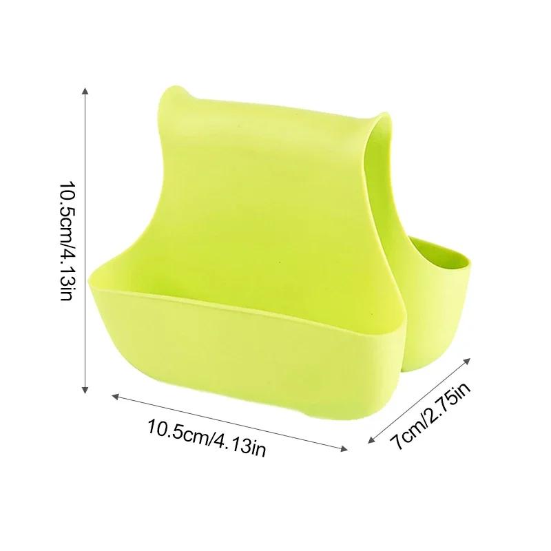 Sink Soap Storage Drain Sink Drying Sponge Rack Basket Hanging Kitchen Basket Sponge Double Silicone Kitchen Holder Sponge Sides