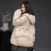 New Chinese short down jacket women's high-end 2024 winter new hooded mink hair thickened white duck down large size jacket