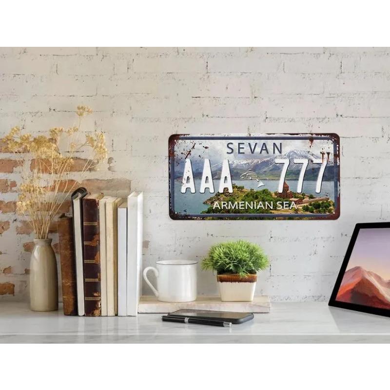 Yerevan Armenia Souvenir License Plate 15x30cm, Metal Car Decor Gift