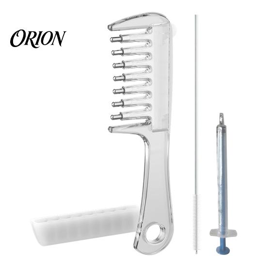 Detangling Massage Scalp Brush Hair Oil Applicator Comb, with Injecting Tube & Brush, Refillable Professional Care Comb Applicator, Leak Proof