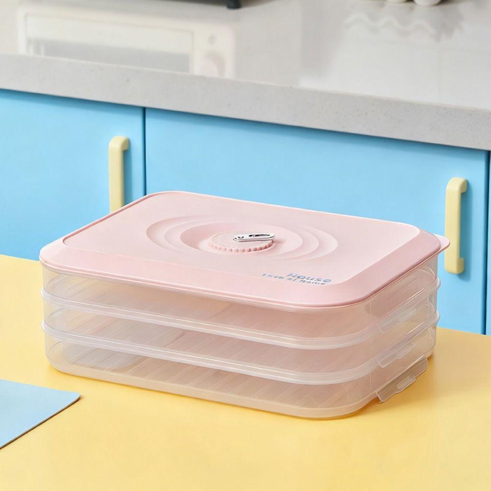 Fresh-Keeping Dumpling Storage Box Multi-Layer Frozen Dumpling Storage Box  Refrigerator