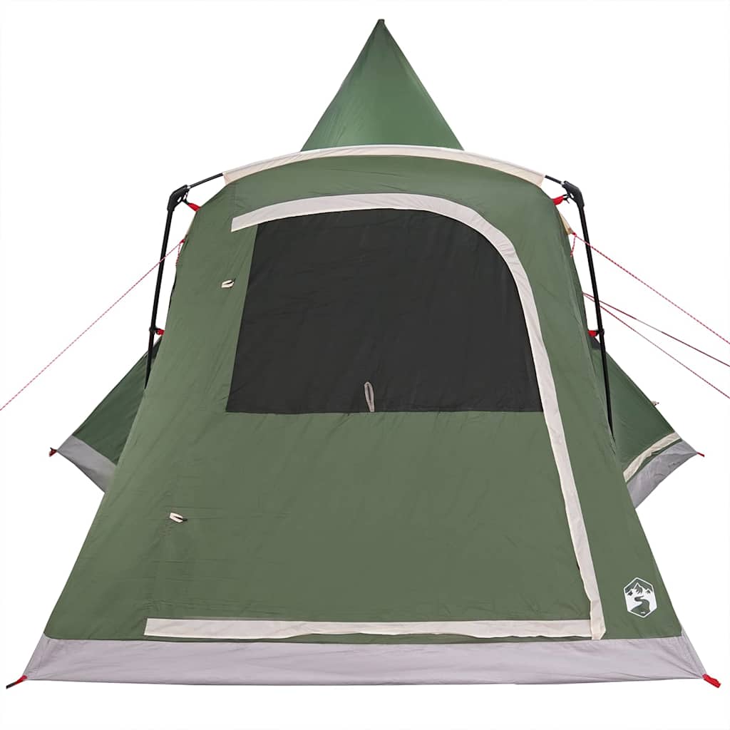 5 Person Teepee Tent with Roof Green 545 x 450 x 295 cm