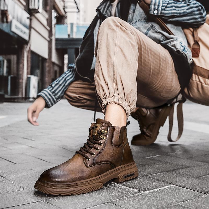 Мужские туфли с круглым носком и высоким верхом — фото 3