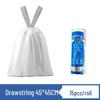 Large White Kitchen Trash Bags with Drawstring Handles - Thick, Disposable Plastic for Home Use