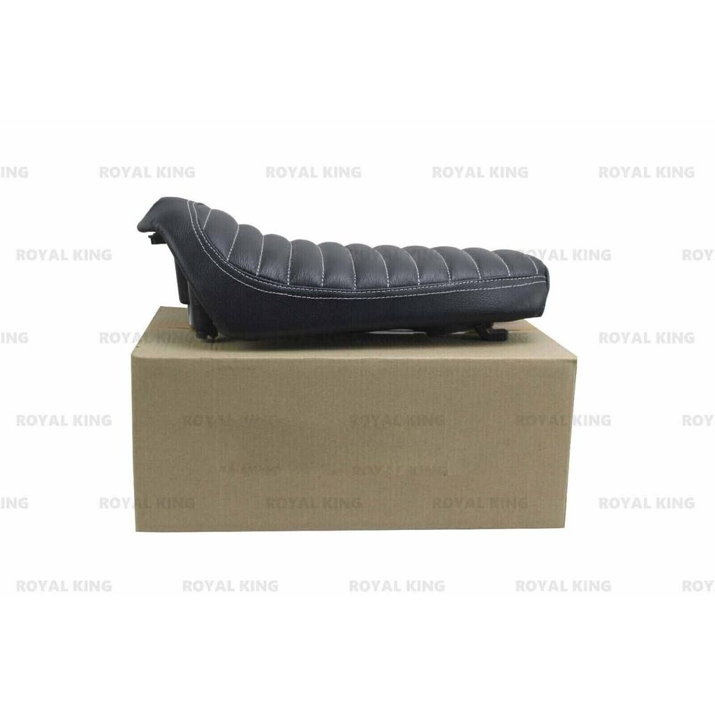 Premium "Leather Single Rider Seat With Cowl" Fit For Royal Enfield INT/GT 650