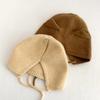 New Cute Autumn Winter Baby Knitted Hat Solid Color Cat Ear Baby Girl Boy Bonnet Infant Toddler Warm Ear Protection Beanie Cap