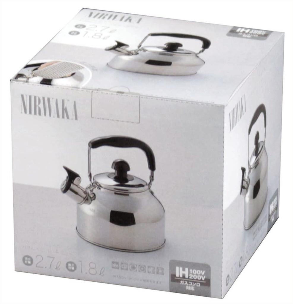 Kakusee Nilworka Silver Whistling Stainless High Heat Easy to Induction Compatible NW-07 Kettle, 2.7L Capacity, Steel, Efficiency, Stable, Wide-Bottom